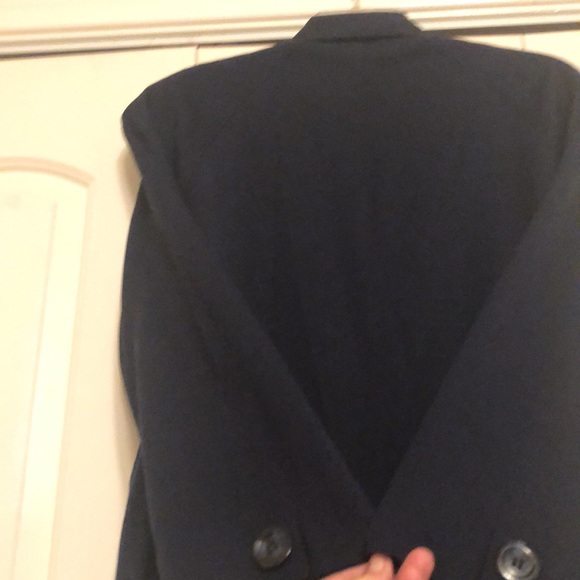 Beautiful blue trench coat and sharp .size 10.length 40 in long - Picture 3 of 8